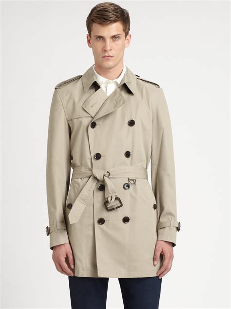 burberry brit double breasted trench men'|Burberry trench coat men outlet.